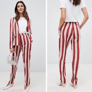 Vila Stripe Tapered Pants - EU 36, US 4